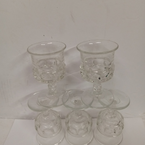 5  Vintage Indian Clear Glass Kings Crown 3D Thumbprint - Picture 6 of 6